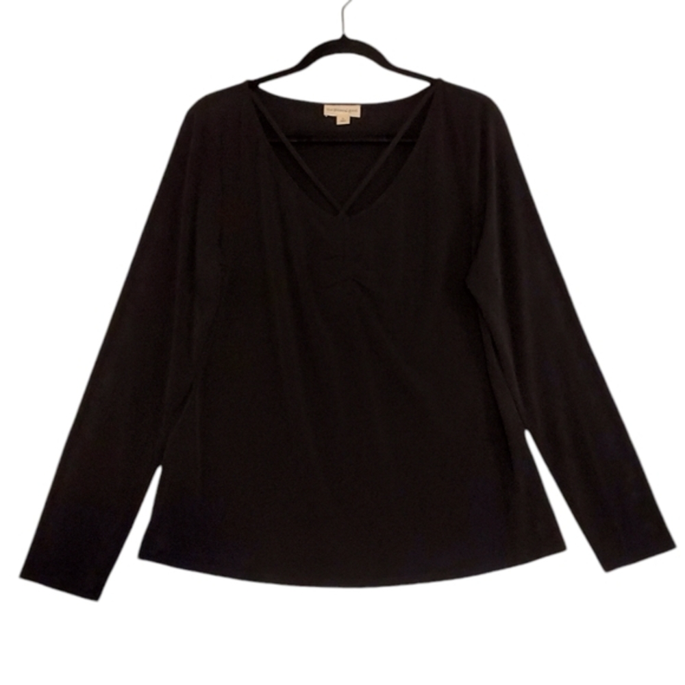 New the‎ general good Black Pullover Top Blouse Size XL Women NWOT